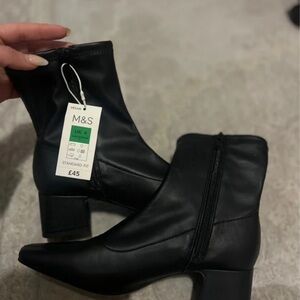Marks & Spencer Black Heeled Boots